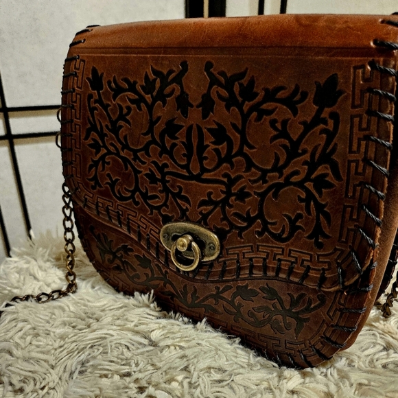 Brown Leather Satchel - Picture 1 of 6